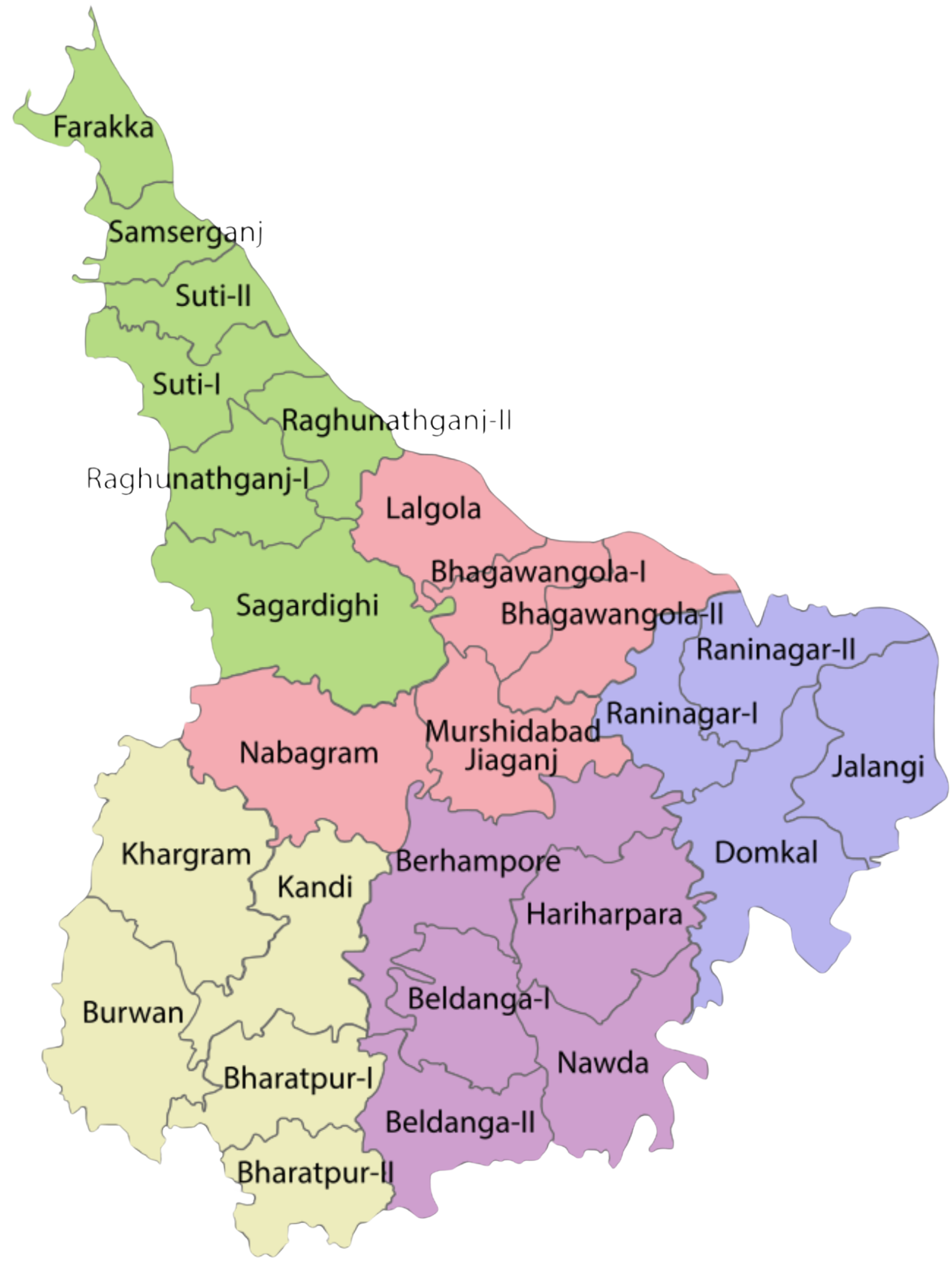 Murshidabad District Map